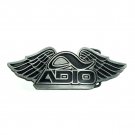 Adio Logo Wings Pewter Belt Buckle Adio Logo Wings Pewter Belt Buckle