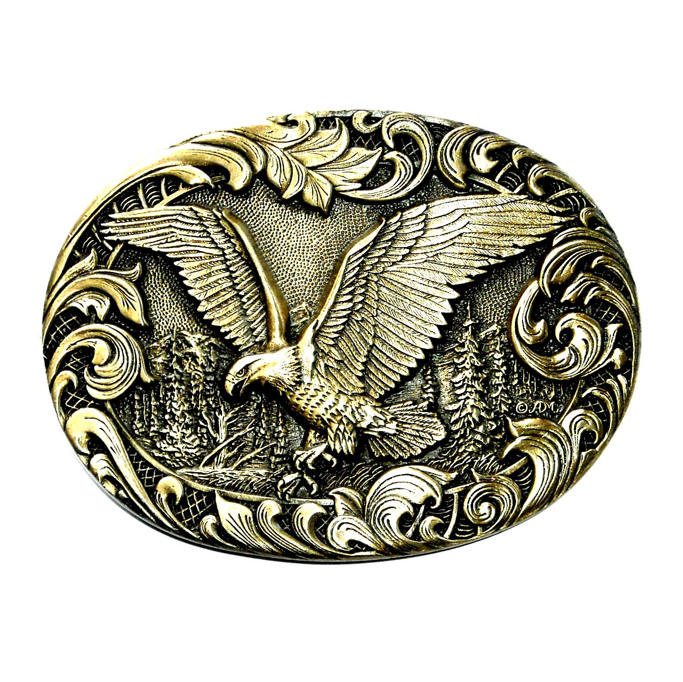 American Eagle Award Design Solid Brass Belt Buckle
