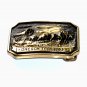 Oregon Trail Heritage Mint Solid Brass Vintage Belt Buckle