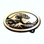 Surfer Great Big Wave Hand Casted Solid Bronze Standard Belt Buckle