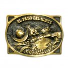 El Paso Del Norte Heritage Mint Solid Brass Vintage 1976 Belt Buckle