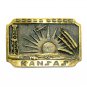 Kansas Oil Derrick Heritage Mint Solid Brass 1978 Belt Buckle