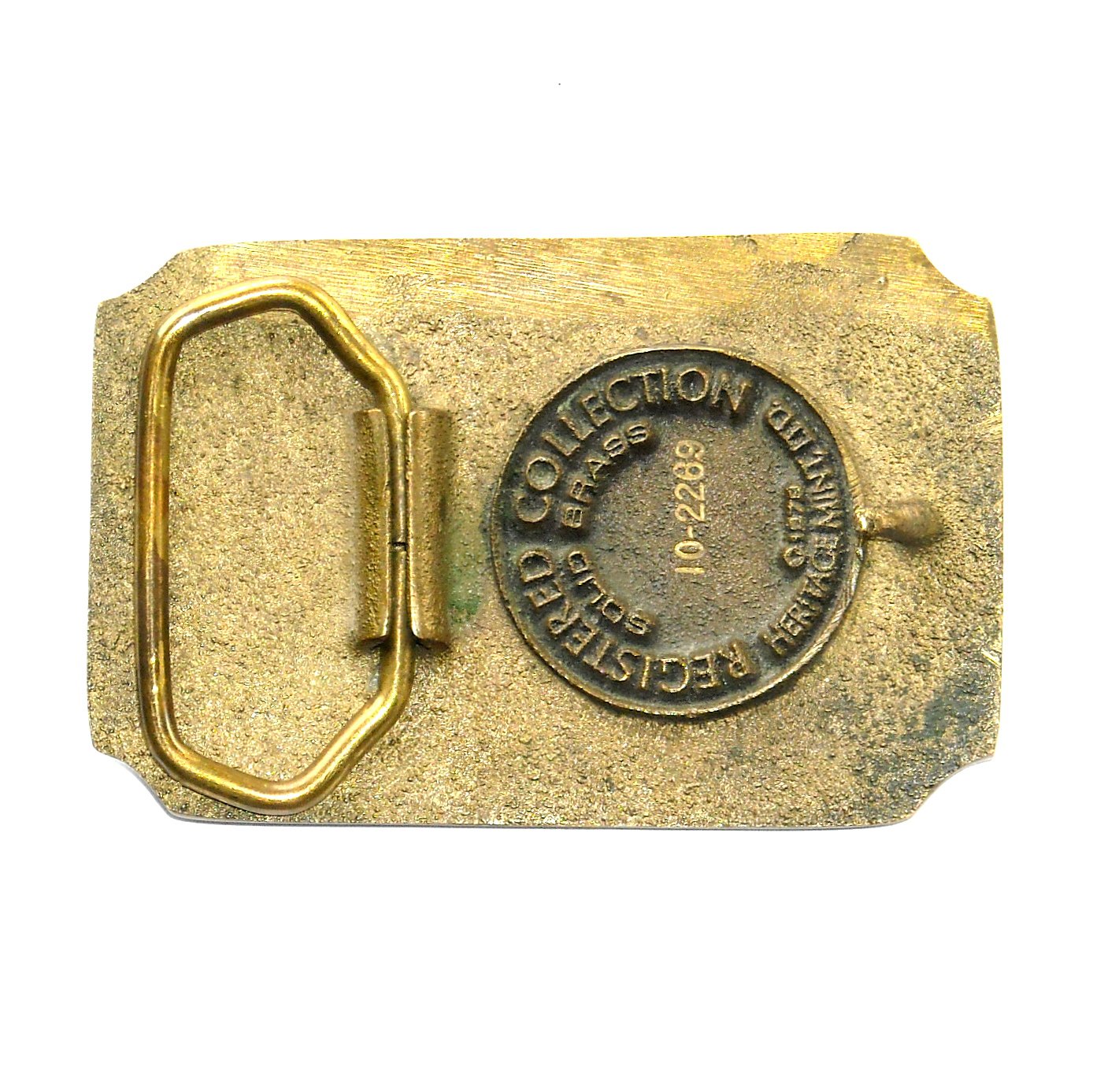 Kansas Oil Derrick Heritage Mint Solid Brass 1978 Belt Buckle