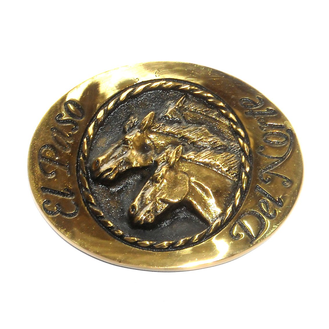 Stallions El Paso Del Norte State National Heritage Mint Solid Brass Belt Buckle