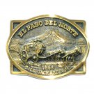El Paso Del Norte Jackass Mail Heritage Brass Vintage Belt Buckle El Paso Del Norte Jackass Mail Heritage Brass Vintage Belt Buckle