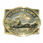 El Paso Del Norte Jackass Mail Heritage Brass Vintage Belt Buckle