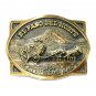 El Paso Del Norte Jackass Mail Heritage Brass Vintage Belt Buckle