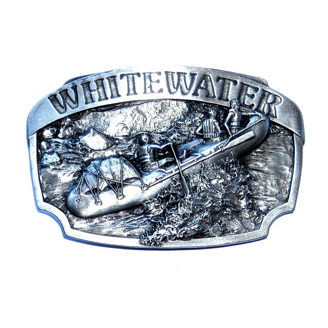 White Water Vintage Siskiyou Solid Pewter Belt Buckle