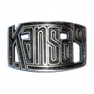 Kansas State 3D Cutout High Mesa Solid Bronze Belt Buckle