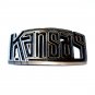 Kansas State 3D Cutout High Mesa Solid Bronze Belt Buckle