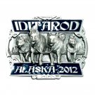 Alaska 2012 Iditarod Dog Sled Race Color Siskiyou Solid Pewter Belt Buckle