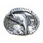 Virginia CJ 1986 Solid Pewter Belt Buckle