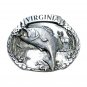 Virginia CJ 1986 Solid Pewter Belt Buckle