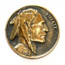 Indian Head Heritage Mint Solid Brass Vintage Belt Buckle Indian Head Heritage Mint Solid Brass Vintage Belt Buckle