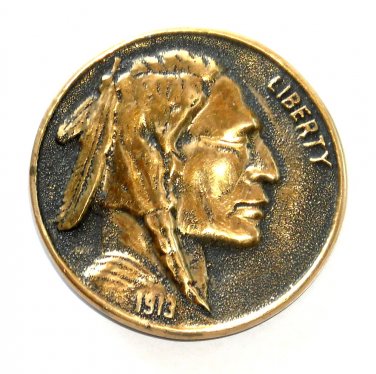 brass indian head belt buckle