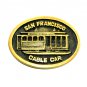 San Francisco Cable Car BTS Brass Vintage Belt Buckle