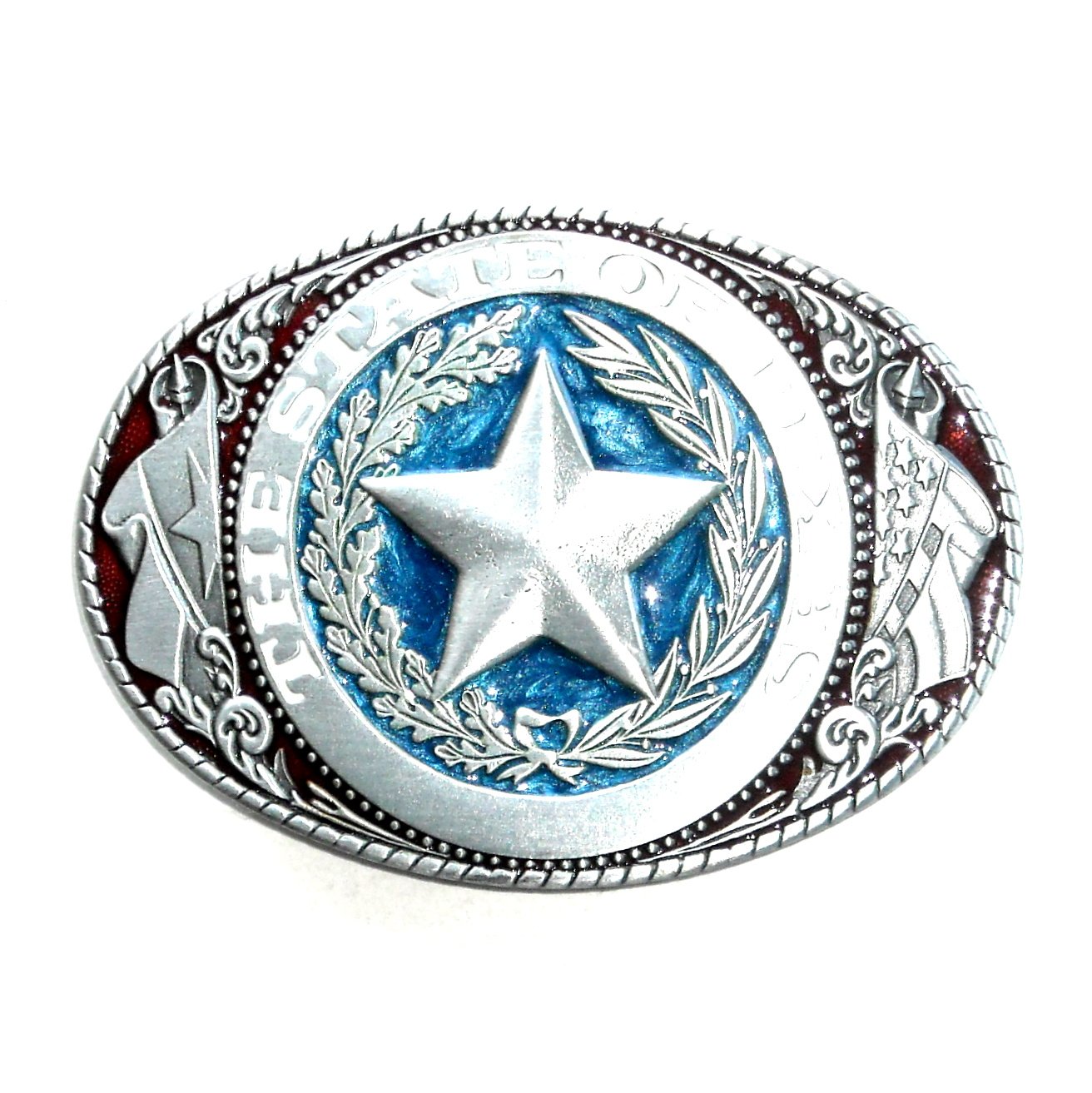 State Of Texas Vintage Great American Pewter Belt Buckle