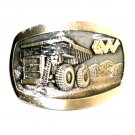 Wiseda Heavy Mining Truck Award Design Solid Brass Belt Buckle