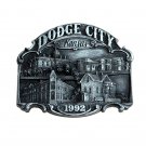 Dodge City Kansas 1992 Vintage Bergamot Pewter US Belt Buckle