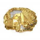 Backbone Of America Vintage ADM Brass Gold Plated Belt Buckle Backbone Of America Vintage ADM Brass Gold Plated Belt Buckle