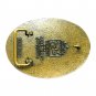 Tony Lama Mule Racing First Edition Vintage Brass Belt Buckle