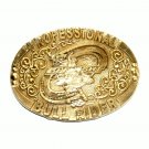 Professional Bull Rider ADM Solid Brass Belt Buckle