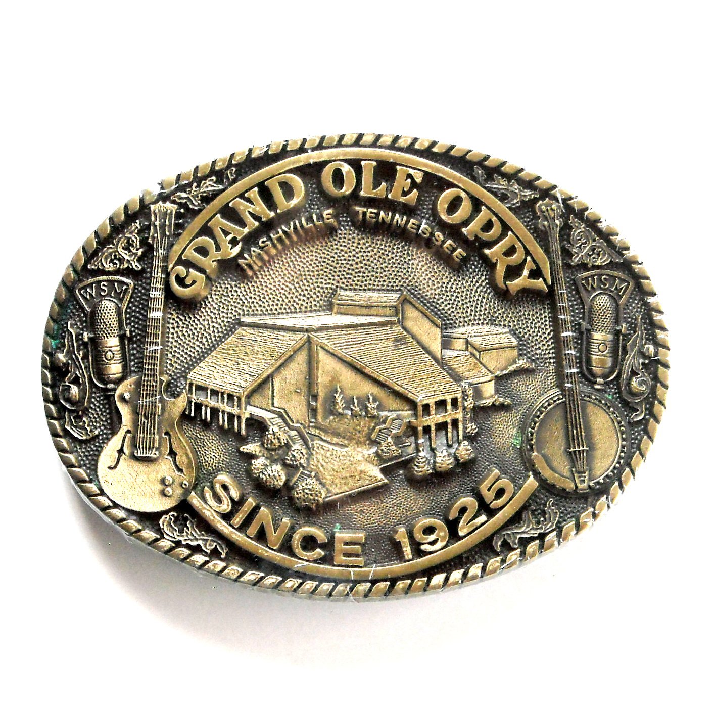 Grand Ole Opry Award Design Solid Brass Belt Buckle