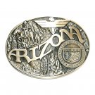 Arizona State Seal Vintage ADM Brass Belt Buckle