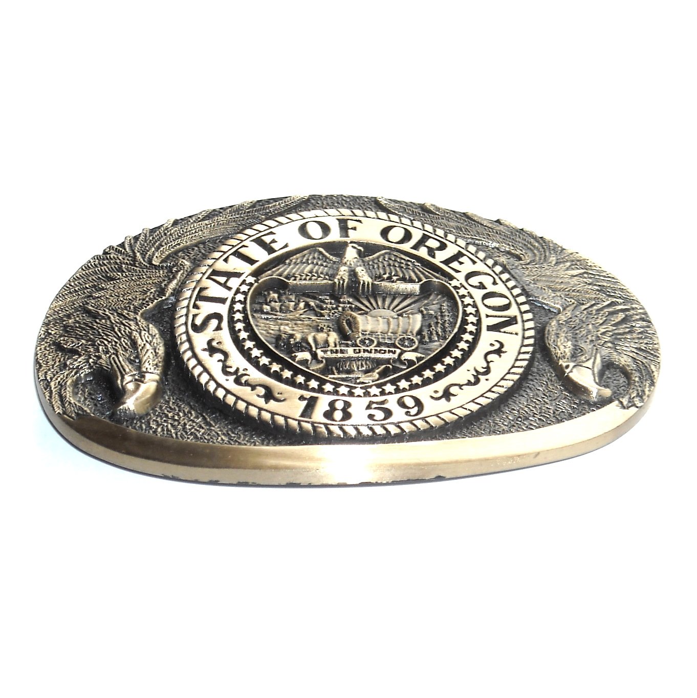 Oregon State Seal Eagle First Edition Vintage Award Design Brass Belt ...