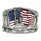 US Liberty Flame Of Freedom Vintage Bergamot Color Pewter Belt Buckle US Liberty Flame Of Freedom Vintage Bergamot Color Pewter Belt Buckle
