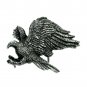 Flying American Bald Eagle 3D Bergamot Pewter US Belt Buckle