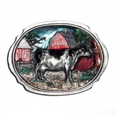 holstein cow belt buckle