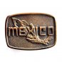 Mexico Large BTS Solid Brass Vintage Belt Buckle
