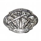 Mechanic Guaranteed To Perform Bergamot Pewter US Belt Buckle
