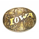 Iowa State Seal ADM Award Design Brass Belt Buckle Iowa State Seal ADM Award Design Brass Belt Buckle