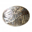 Oklahoma State Seal ADM Award Design Solid Brass Belt Buckle Oklahoma State Seal ADM Award Design Solid Brass Belt Buckle