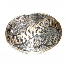 Minnesota State Seal ADM First Edition Award Design Brass Belt Buckle