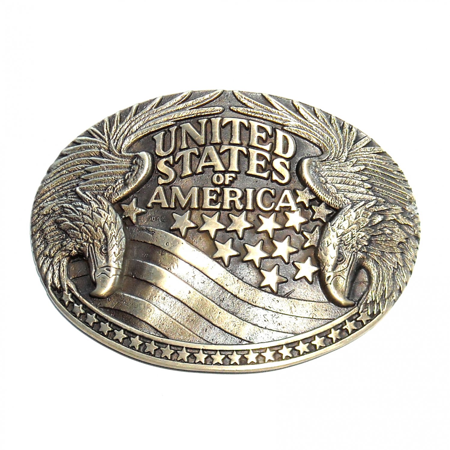 United States Of America Double Eagle ADM Vintage Solid Brass Belt Buckle