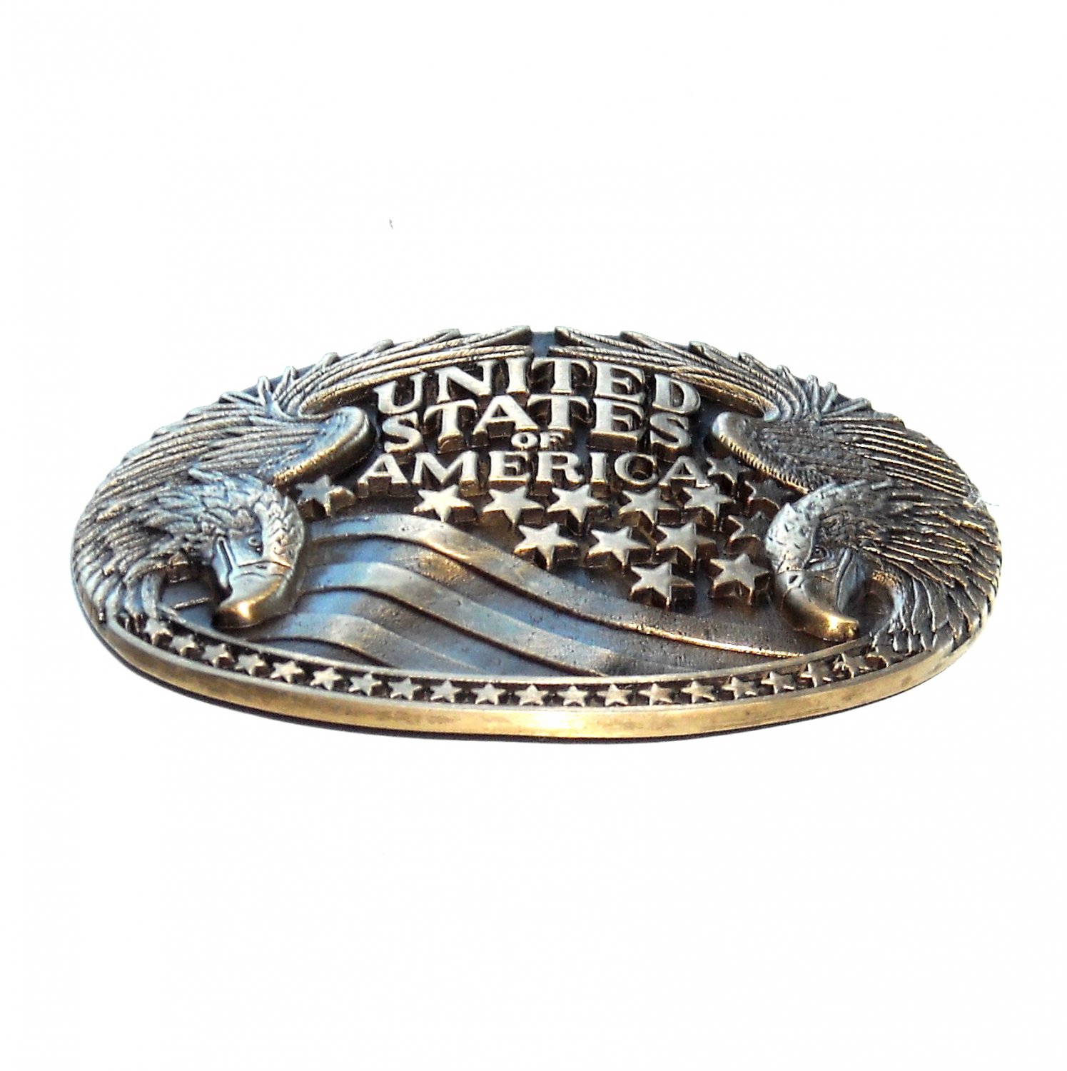 United States Of America Double Eagle ADM Vintage Solid Brass Belt Buckle