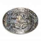 Devils Lake Ramsey County North Dakota ADM Solid Brass Belt Buckle Devils Lake Ramsey County North Dakota ADM Solid Brass Belt Buckle