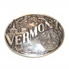 Vermont State Seal Vintage Award Design Medals Solid Brass US Belt Buckle