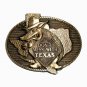 Don't Mess With Texas ADM Solid Brass Vintage Belt Buckle