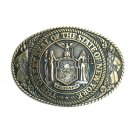 New York State Seal Tony Lama Solid Brass Vintage Belt Buckle New York State Seal Tony Lama Solid Brass Vintage Belt Buckle