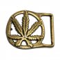 Cannabis Marijuana Solid Brass Vintage Belt Buckle