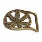 Cannabis Marijuana Solid Brass Vintage Belt Buckle