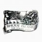 The Ocean State Rhode Island Pewter 3D Vintage US Belt Buckle
