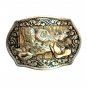 Cowboy Tools Hat Boots Saddle ADM Award Design US Brass Belt Buckle