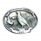 Game Bird 2006 Oregon Hunters Association 3D Solid Pewter US Belt Buckle