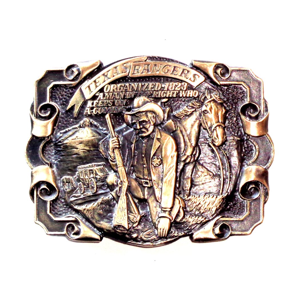 Texas Ranger Gold-Tone Belt Buckle
