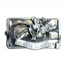 1984 American Fishermen 3D Vintage US Solid Pewter Belt Buckle 1984 American Fishermen 3D Vintage US Solid Pewter Belt Buckle